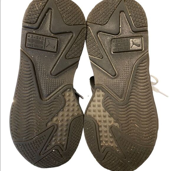 Puma Running NYC System Sz 7.5 Gray Sparkle Rhinestone Leather Running Sneakers - Picture 5 of 8